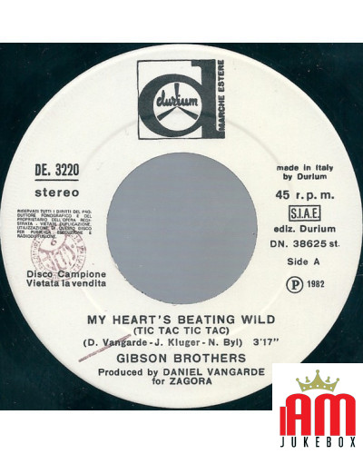 My Heart's Beating Wild Tic Tac Tic Tac [Gibson Brothers] - Vinyl 7", 45 RPM, Stereo [product.brand] 1 - Shop I'm Jukebox 