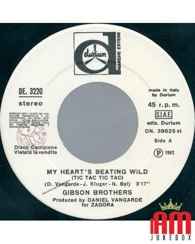 My Heart's Beating Wild Tic Tac Tic Tac [Gibson Brothers] - Vinyl 7", 45 RPM, Stereo [product.brand] 1 - Shop I'm Jukebox 