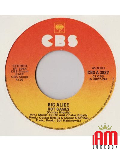 Tu me manques (Lost In Pain) [Big Alice] - Vinyle 7", 45 tours [product.brand] 1 - Shop I'm Jukebox 