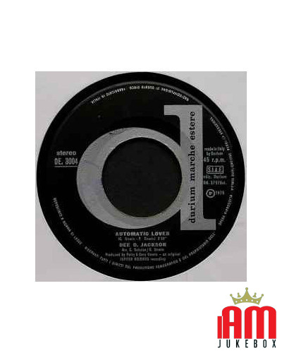 Automatic Lover [Dee D. Jackson] - Vinyl 7", 45 RPM, Stereo [product.brand] 1 - Shop I'm Jukebox 