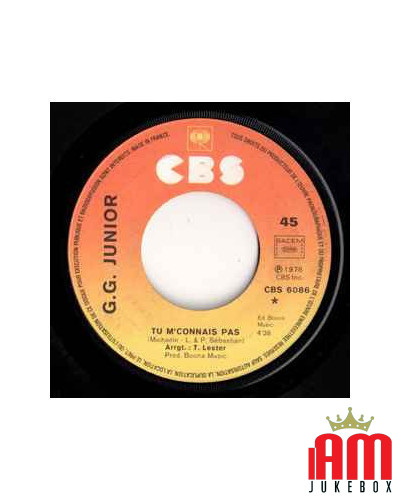 Tu M'connais Pas [G.G. Junior] - Vinyl 7", 45 RPM, Single [product.brand] 1 - Shop I'm Jukebox 