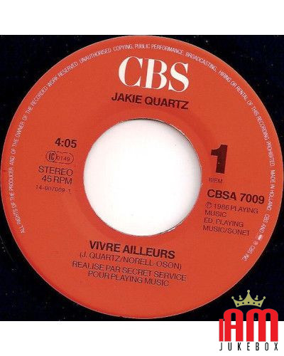 Vivre Ailleurs [Jakie Quartz] - Vinyl 7", 45 RPM, Single, Stereo [product.brand] 1 - Shop I'm Jukebox 