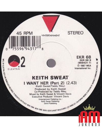 I Want Her [Keith Sweat] – Vinyl 7", 45 RPM, Single, Stereo [product.brand] 1 - Shop I'm Jukebox 