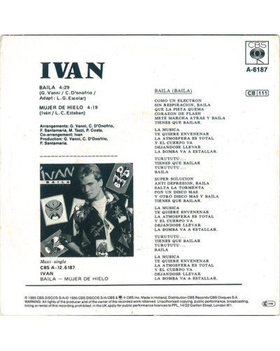 Baila [Ivan (4)] – Vinyl 7", Single, 45 RPM [product.brand] 1 - Shop I'm Jukebox 