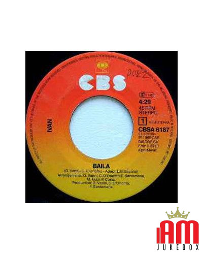 Baila [Ivan (4)] - Vinyl 7", Single, 45 RPM [product.brand] 1 - Shop I'm Jukebox 