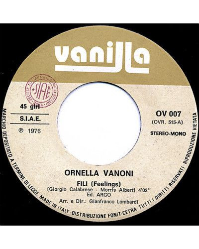 Fili (Feelings) [Ornella Vanoni] - Vinyl 7", 45 RPM, Stereo, Mono