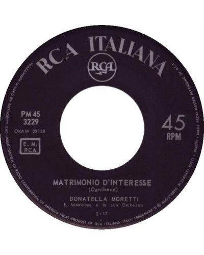 Quando Vedrete Il Mio Caro Amore   Matrimonio D'Interesse [Donatella Moretti] - Vinyl 7", 45 RPM, Mono