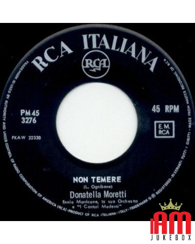 La Legge Dell'Amore   Non Temere [Donatella Moretti] - Vinyl 7", 45 RP