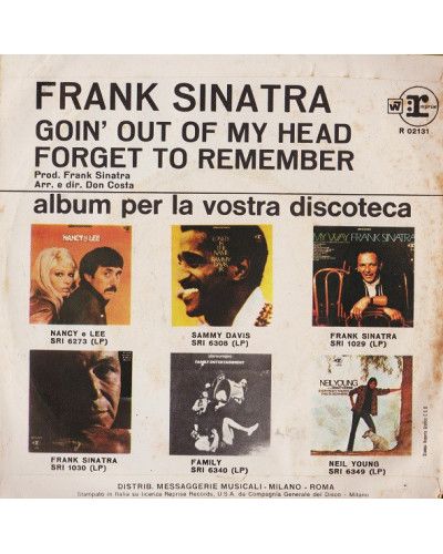 Goin' Out Of My Head   Forget To Remember [Frank Sinatra] - Vinyl 7", 45 RPM