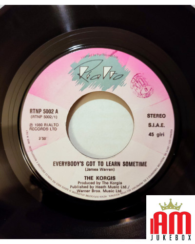 Everybody's Got To Learn Sometime [The Korgis] - Vinyl 7", 45 RPM [product.brand] 1 - Shop I'm Jukebox 