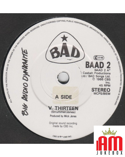 V. Thirteen [Big Audio Dynamite] - Vinyl 7", 45 RPM, Single [product.brand] 1 - Shop I'm Jukebox 