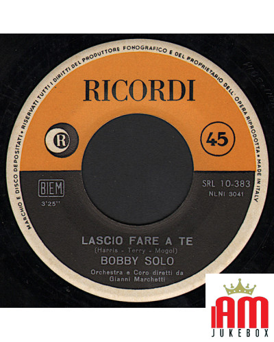 Quello Sbagliato Lascio Fare A Te [Bobby Solo] - Vinyl 7", 45 RPM, Repress [product.brand] 1 - Shop I'm Jukebox 