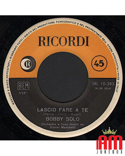 Quello Sbagliato   Lascio Fare A Te [Bobby Solo] - Vinyl 7", 45 RPM, Repress