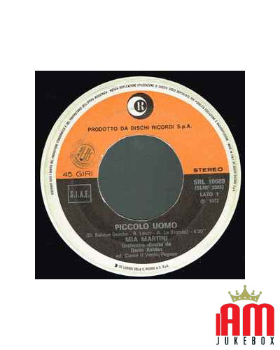 Piccolo Uomo [Mia Martini] - Vinyl 7", 45 RPM, Stereo [product.brand] 1 - Shop I'm Jukebox 