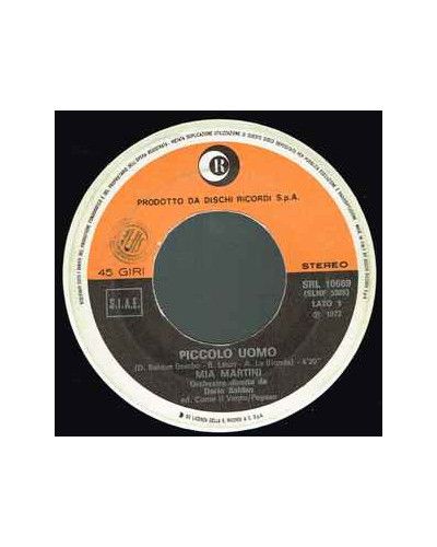 Piccolo Uomo [Mia Martini] - Vinyl 7", 45 RPM, Stereo