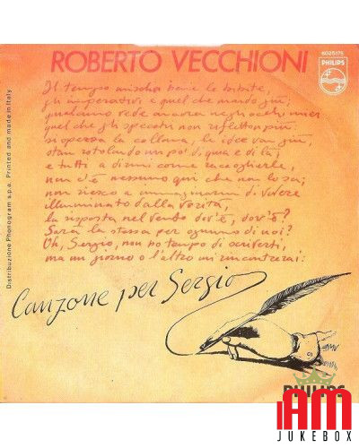 Samarcanda [Roberto Vecchioni] - Vinyl 7", 45 RPM, Stereo