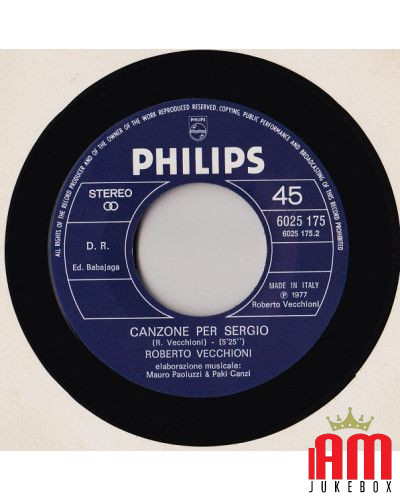 Samarcanda [Roberto Vecchioni] - Vinyl 7", 45 RPM, Stereo