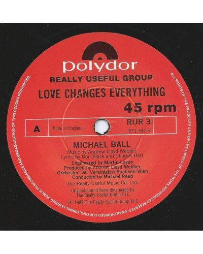 Love Changes Everything [Michael Ball] - Vinyl 7", 45 RPM, Single