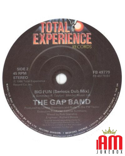 Big Fun [The Gap Band] – Vinyl 7", 45 RPM, Single, Stereo [product.brand] 1 - Shop I'm Jukebox 