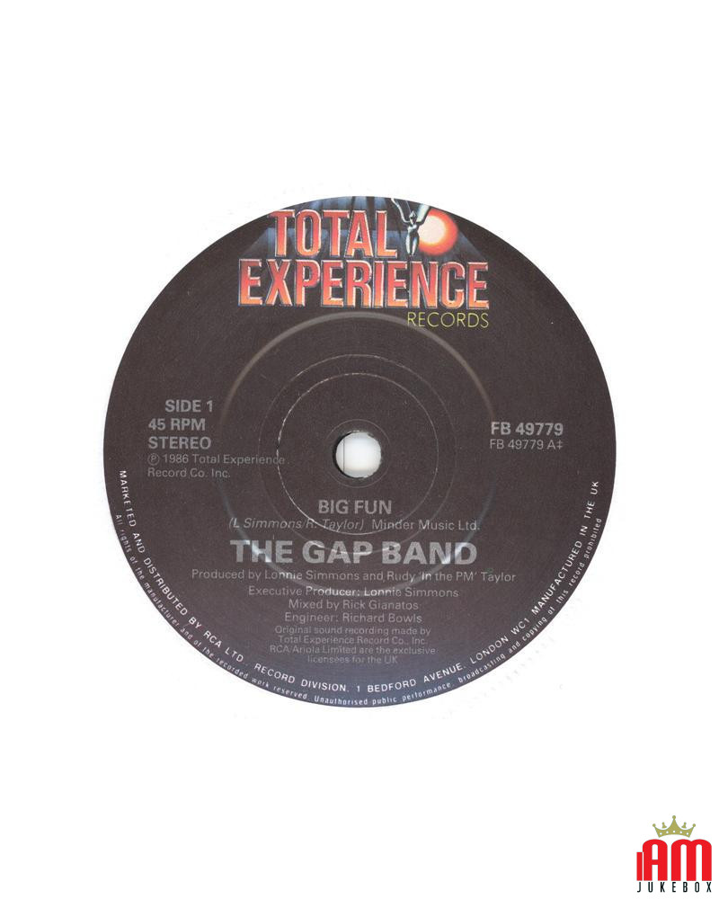 Big Fun [The Gap Band] - Vinyl 7", 45 RPM, Single, Stereo [product.brand] 1 - Shop I'm Jukebox 