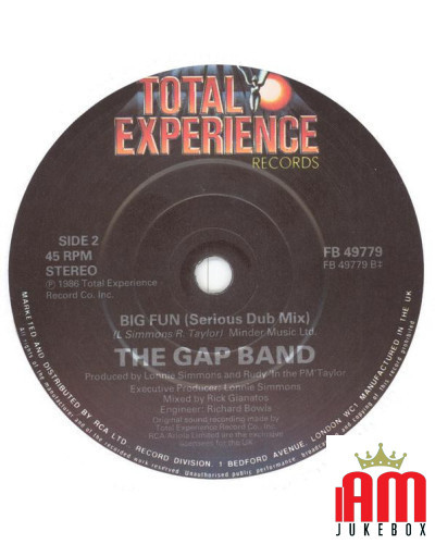 Big Fun [The Gap Band] - Vinyl 7", 45 RPM, Single, Stereo [product.brand] 1 - Shop I'm Jukebox 