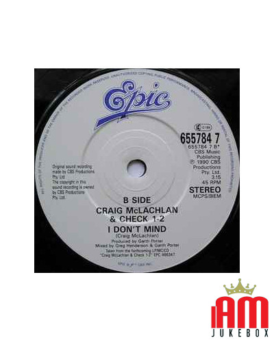 Mona [Craig McLachlan & Check 1-2] - Vinyl 7", 45 RPM, Single, Stereo [product.brand] 1 - Shop I'm Jukebox 