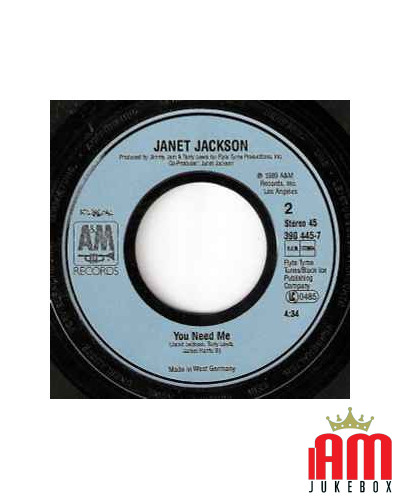 Miss You Much [Janet Jackson] - Vinyl 7", 45 RPM, Single, Stereo [product.brand] 1 - Shop I'm Jukebox 