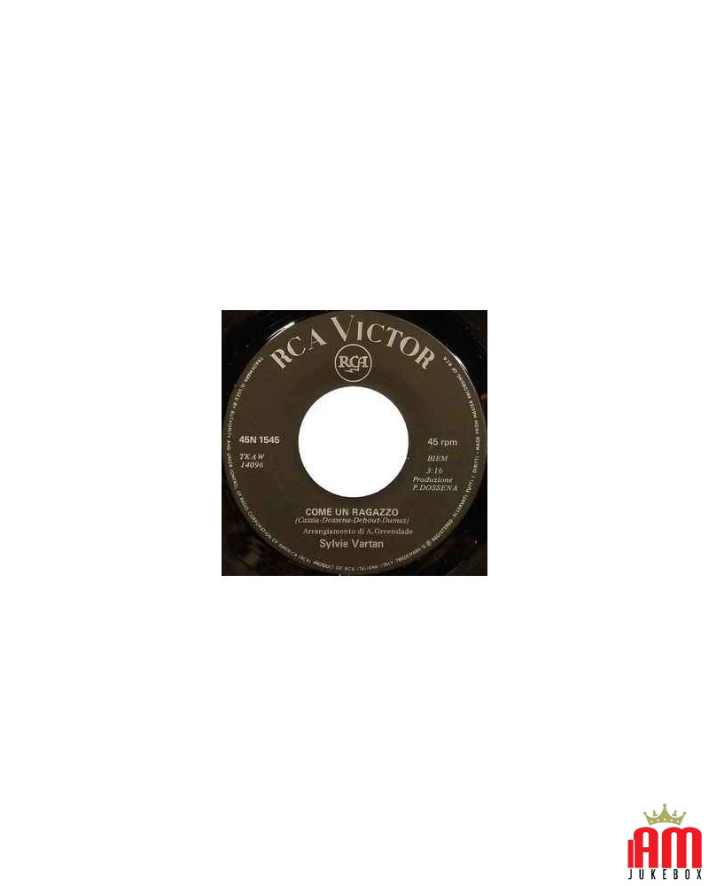 Come Un Ragazzo [Sylvie Vartan] - Vinyl 7", 45 RPM [product.brand] 1 - Shop I'm Jukebox 