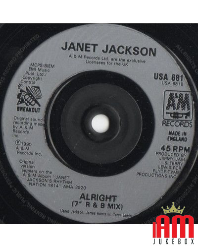 Come Back To Me bw Alright [Janet Jackson] – Vinyl 7", Single, 45 RPM [product.brand] 1 - Shop I'm Jukebox 