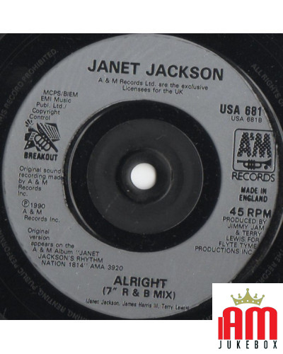 Come Back To Me b w Alright [Janet Jackson] - Vinyl 7", Single, 45 RPM [product.brand] 1 - Shop I'm Jukebox 