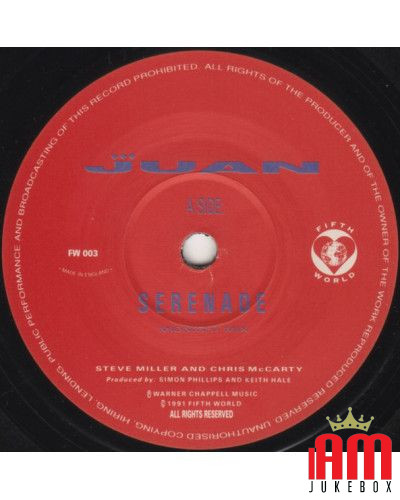 Serenade [Juan Wells] - Vinyl 7" [product.brand] 1 - Shop I'm Jukebox 