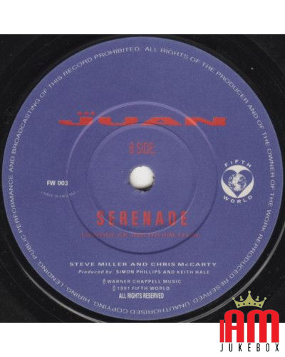 Serenade [Juan Wells] - Vinyl 7" [product.brand] 1 - Shop I'm Jukebox 