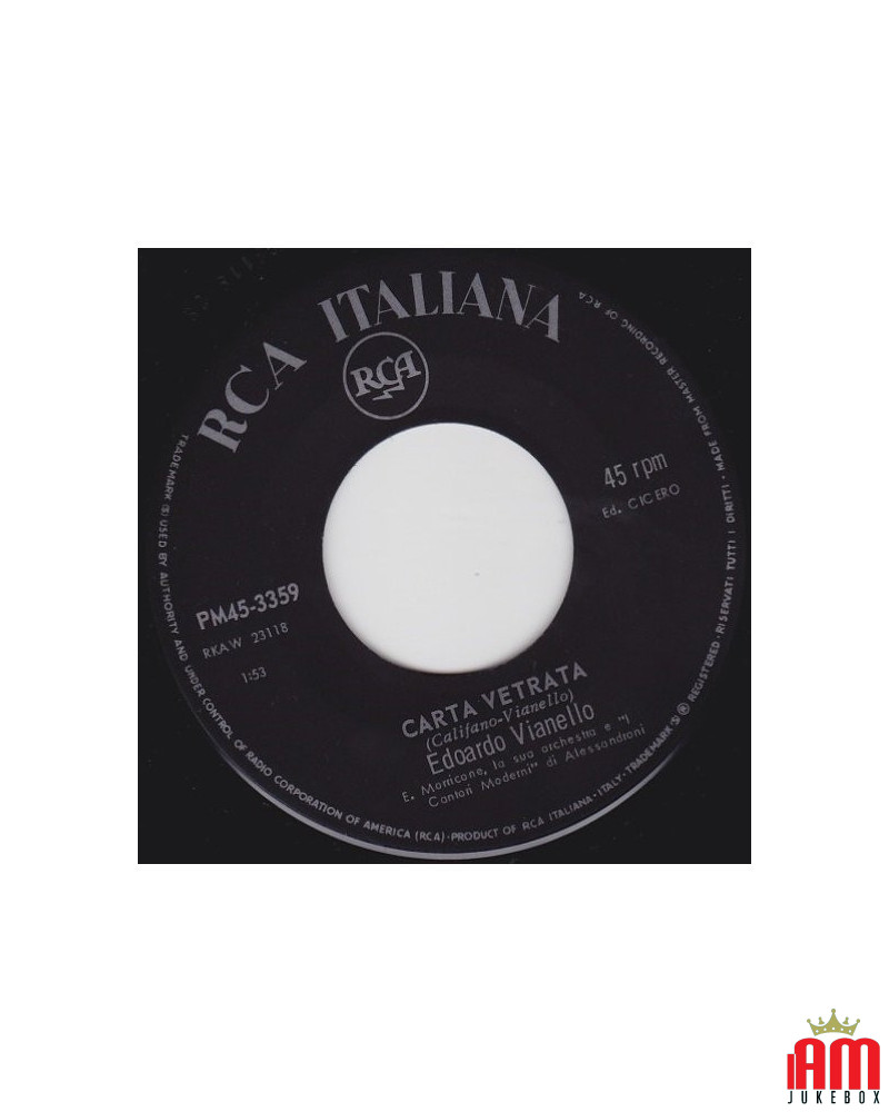 Carta Vetrata Ora Tocca A Te [Edoardo Vianello] - Vinyl 7", 45 RPM [product.brand] 1 - Shop I'm Jukebox 