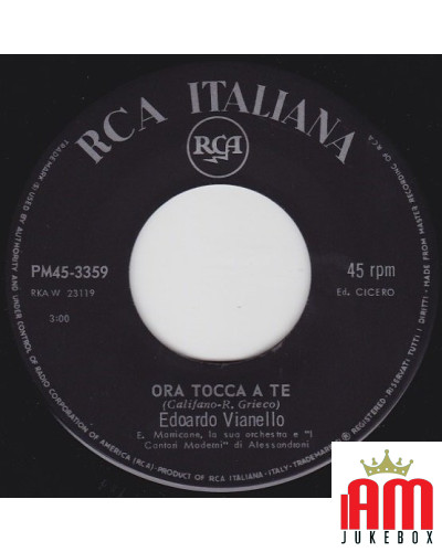 Carta Vetrata Ora Tocca A Te [Edoardo Vianello] - Vinyl 7", 45 RPM [product.brand] 1 - Shop I'm Jukebox 