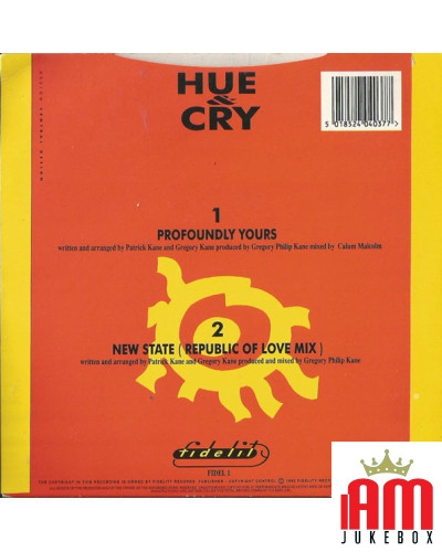 Profoundly Yours [Hue & Cry] - Vinyl 7", Single, 45 RPM [product.brand] 1 - Shop I'm Jukebox 