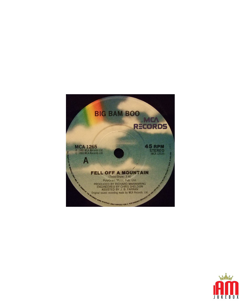 Fell Off A Mountain [Big Bam Boo] - Vinyl 7", 45 RPM, Stereo [product.brand] 1 - Shop I'm Jukebox 