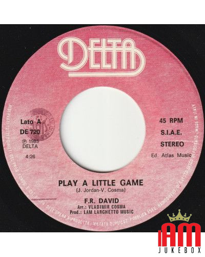 Play A Little Game [F.R. David] - Vinyl 7", 45 RPM, Single, Stereo [product.brand] 1 - Shop I'm Jukebox