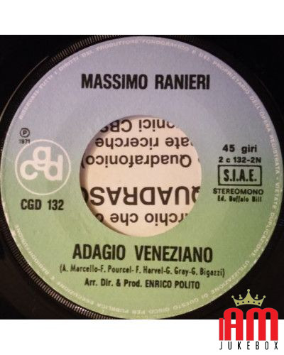 Io E Te Adagio Veneziano [Massimo Ranieri] - Vinyl 7", 45 RPM [product.brand] 1 - Shop I'm Jukebox 