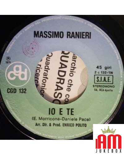 Me und Te Adagio Veneziano [Massimo Ranieri] - Vinyl 7, 45 RPM [product.brand] 1 - Shop I'm Jukebox 