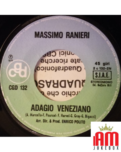 Me und Te Adagio Veneziano [Massimo Ranieri] - Vinyl 7, 45 RPM [product.brand] 1 - Shop I'm Jukebox 