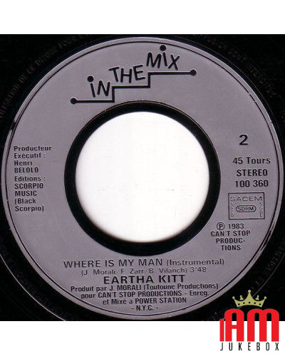 Où est mon homme [Eartha Kitt] - Vinyl 7", 45 RPM, Single [product.brand] 1 - Shop I'm Jukebox 