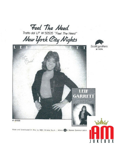 Feel The Need New York City Nights [Leif Garrett] - Vinyl 7", 45 RPM, Stereo [product.brand] 1 - Shop I'm Jukebox 