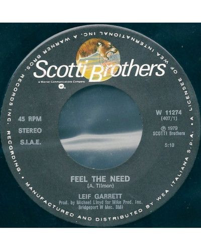 Feel The Need   New York City Nights [Leif Garrett] - Vinyl 7", 45 RPM, Stereo