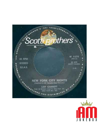 Feel The Need New York City Nights [Leif Garrett] - Vinyl 7", 45 RPM, Stereo [product.brand] 1 - Shop I'm Jukebox 