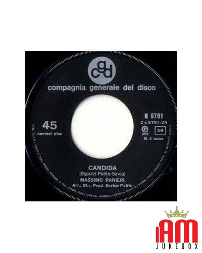 Le Braccia Dell'Amore Candida [Massimo Ranieri] - Vinyl 7", 45 RPM [product.brand] 1 - Shop I'm Jukebox