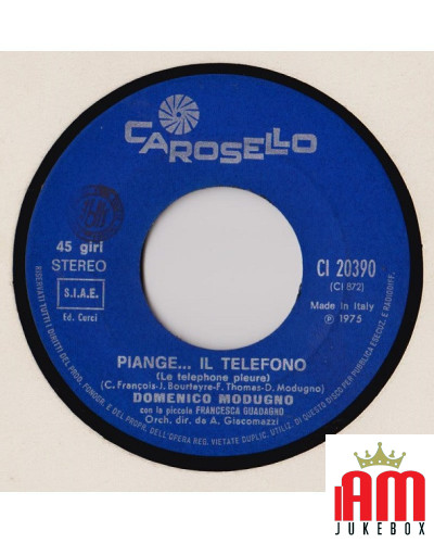 Piange...Il Telefono [Domenico Modugno] - Vinyl 7", 45 RPM [product.brand] 1 - Shop I'm Jukebox 