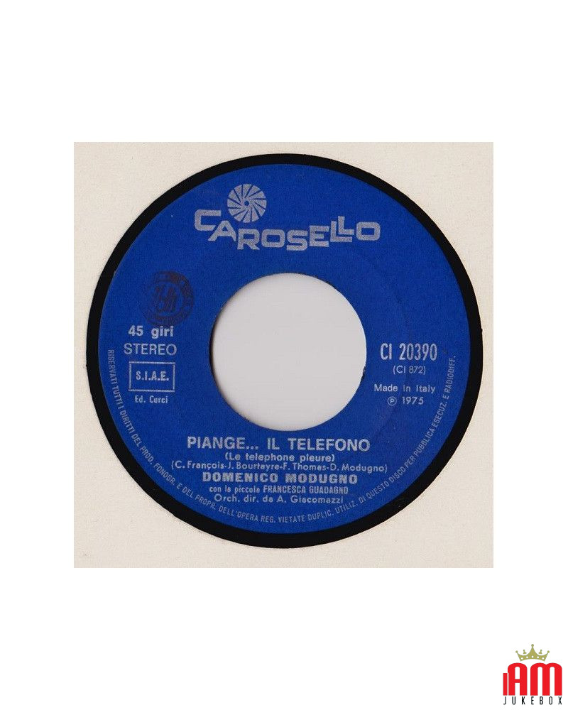 Piange...Il Telefono [Domenico Modugno] - Vinyl 7", 45 RPM [product.brand] 1 - Shop I'm Jukebox