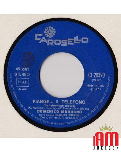 Cries...The Telephone [Domenico Modugno] – Vinyl 7", 45 RPM [product.brand] 1 - Shop I'm Jukebox 