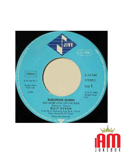 European Queen (No More Love On The Run) [Billy Ocean] - Vinyl 7", 45 RPM, Single, Repress [product.brand] 1 - Shop I'm Jukebox 