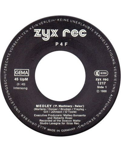 P.Machinery Medley With Relax [P4F] - Vinyle 7", 45 RPM, Single [product.brand] 1 - Shop I'm Jukebox 